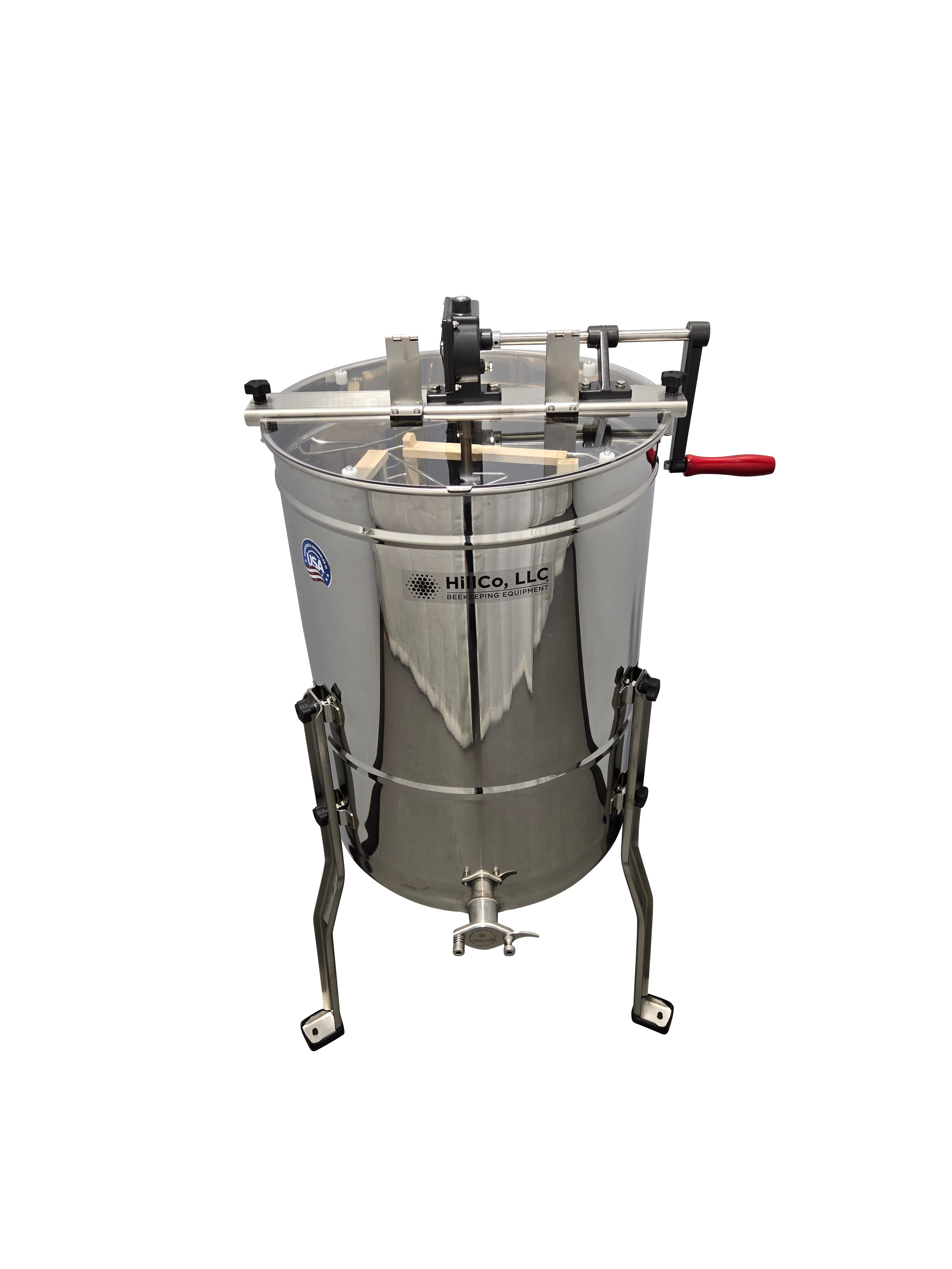 8 Frame Honey Extractor with Hand Crank - Stainless Steel Beekeeping Equipment for Home & Commercial Use - Free Shipping USA