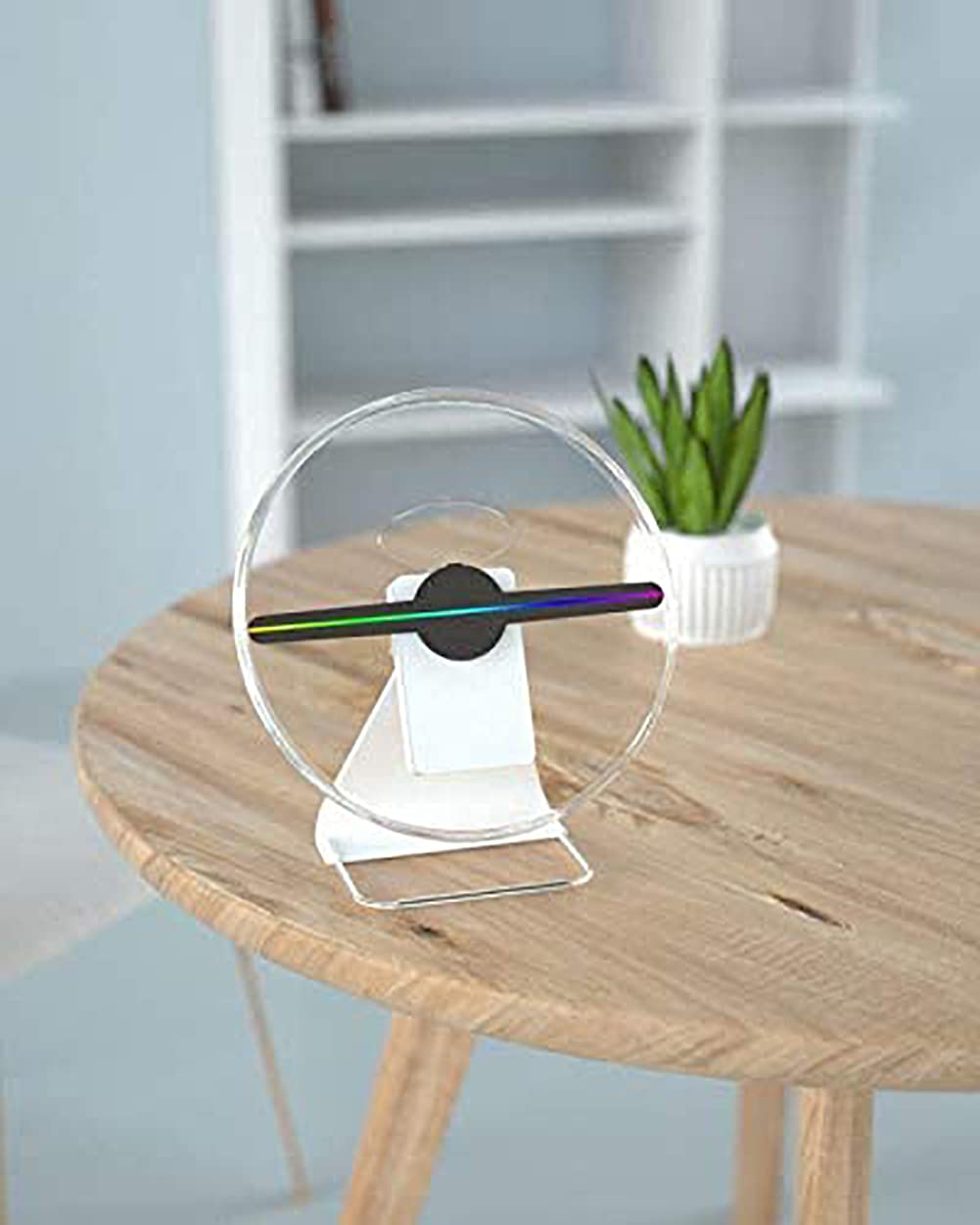 3D Holographic LED Fan - 30cm Hologram Advertising Display with LCD Technology for Stores, Events & Trade Shows (White) - Perfect for Retail Marketing, Product Launches & Brand Promotion