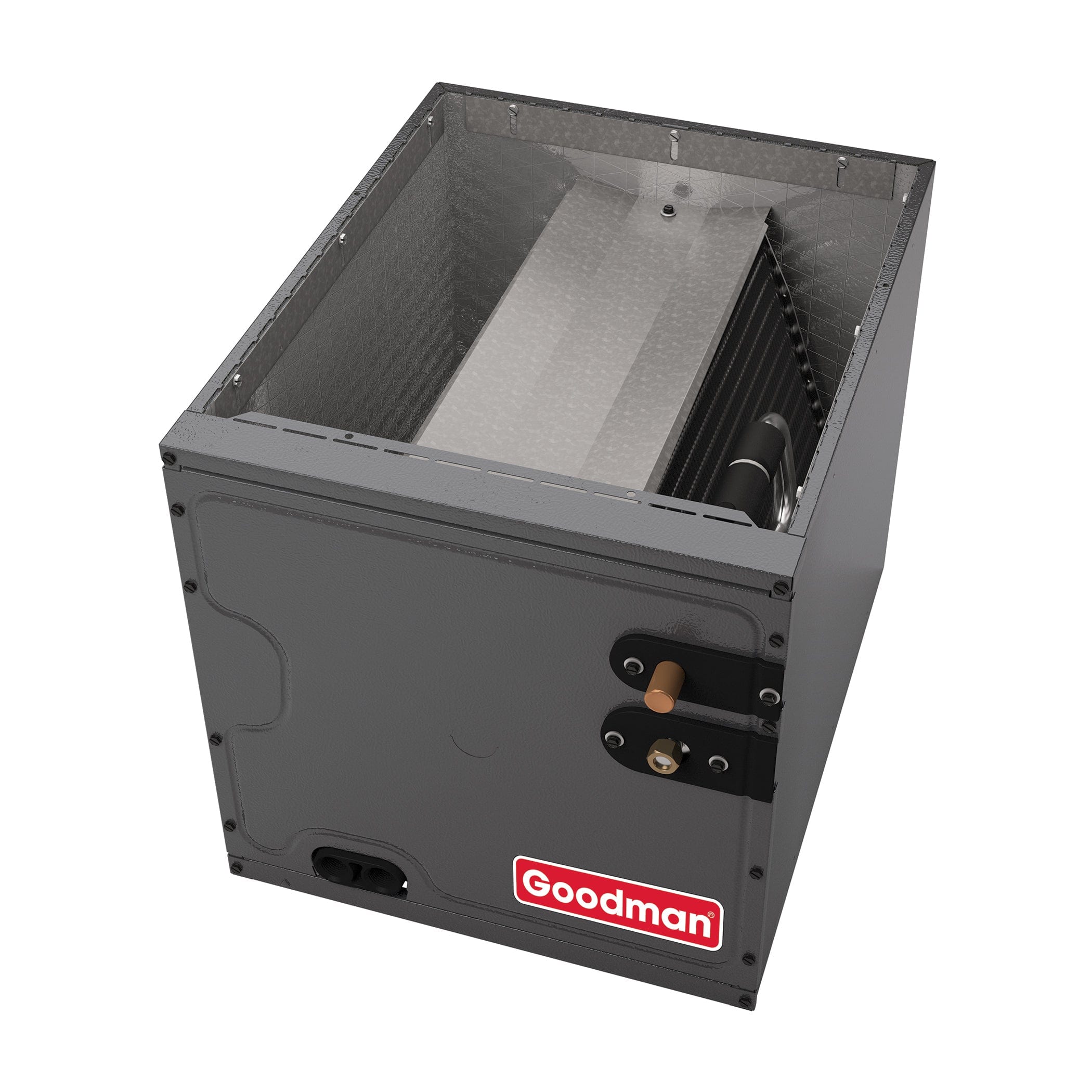 Goodman 1.5 Ton 15.2 SEER2 R-32 2-Stage 9-Speed ECM Air Conditioner with 80,000 BTU 80% AFUE Low NOx Upflow Gas Furnace - Perfect for Home Cooling and Heating in All Seasons
