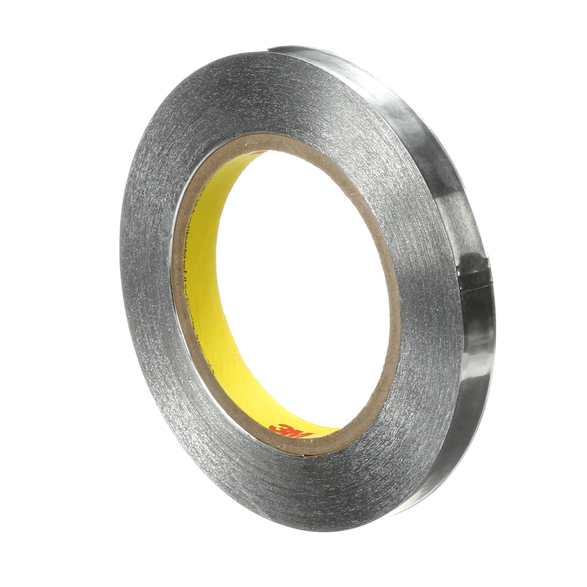 3M Aluminum Foil Tape 425 - High Temperature Resistant Silver HVAC Tape, 1/2 Inch x 60 Yards (4.6 Mil Thick) - Perfect for Duct Sealing, Pipe Insulation & Heat Shielding