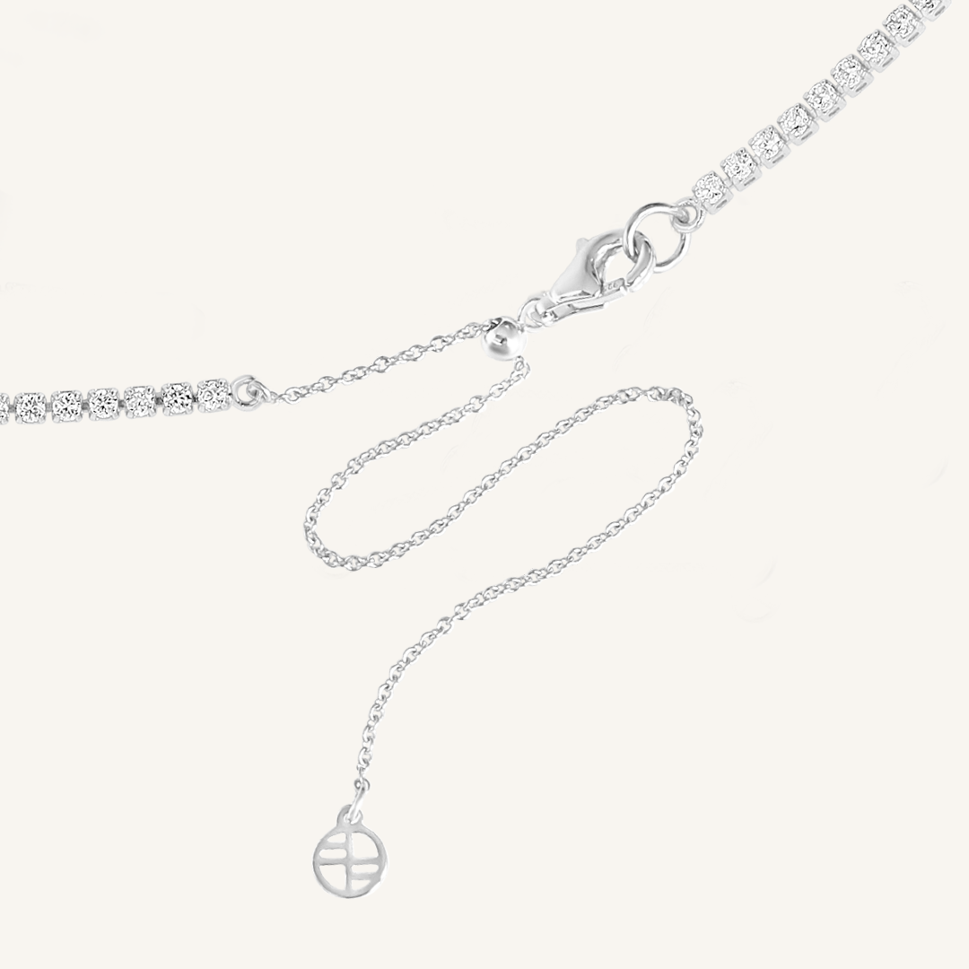 Elle Tennis Chain for Women - Elegant Gold Plated Necklace - Perfect for Sports, Casual Wear & Special Occasions