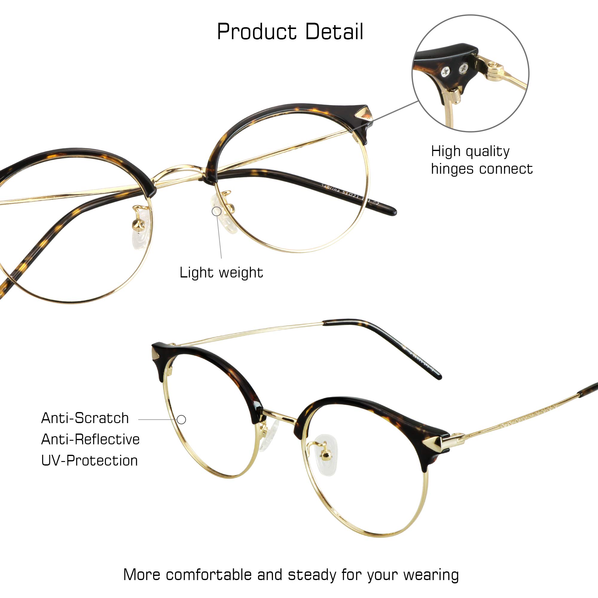 VisionGlobal Blue Light Blocking Glasses for Women & Men - Anti Eyestrain Computer Glasses with Square Frame for Screen Time, Gaming & Office Work