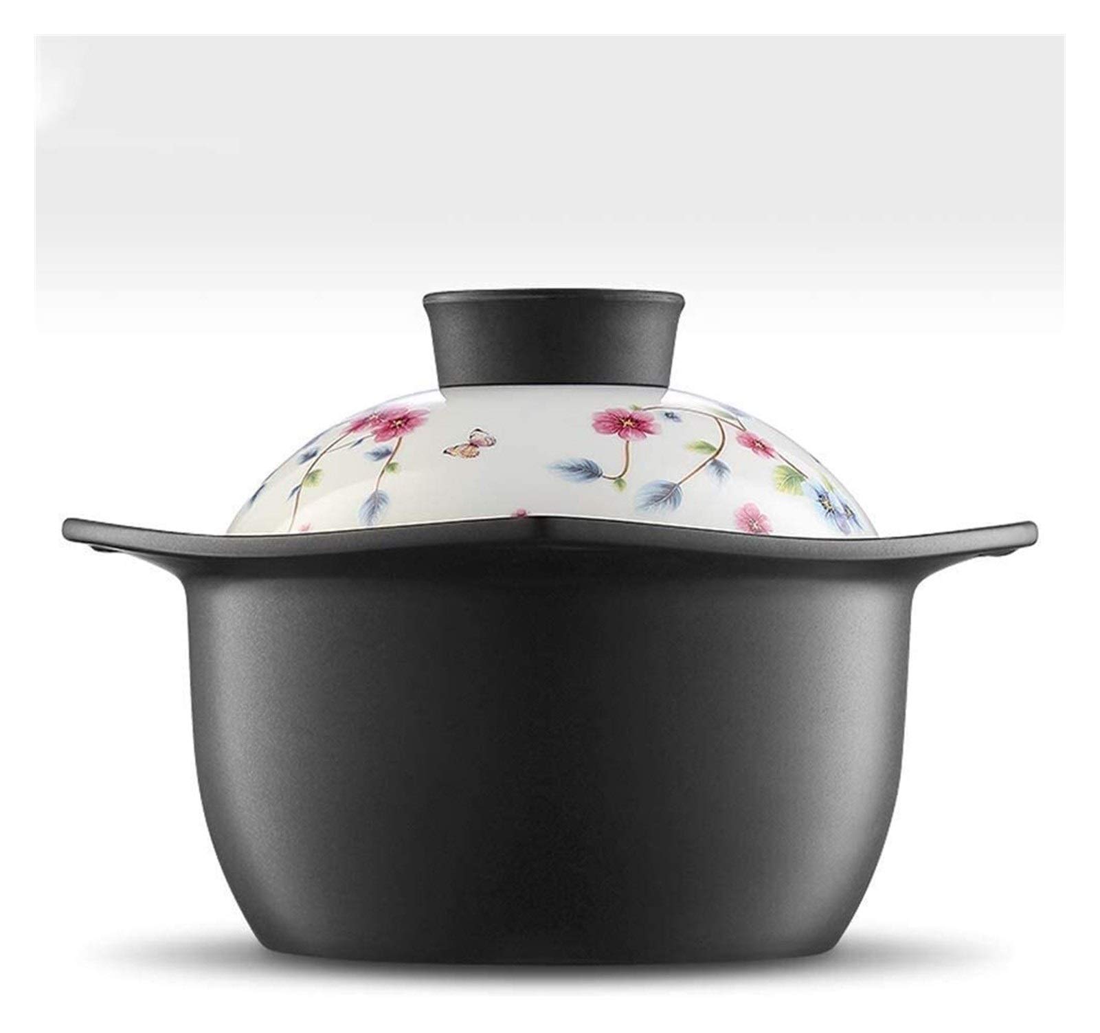 Non-Stick Ceramic Casserole Dish with Lid - Enamel Coated Dutch Oven, Lightweight Cast Soup Pot for Baking, Roasting & Serving | Perfect for Soups, Stews & Family Dinners