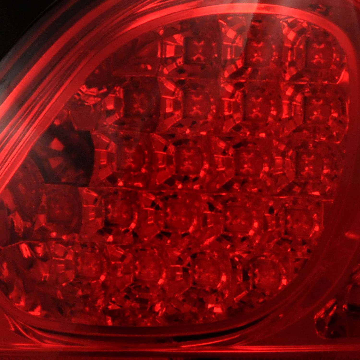 Spec-D Tuning Red Clear Lens LED Tail Lights for 1998-2005 Lexus GS300 GS400 GS430 - Left & Right Pair Assembly - Upgrade Your Car's Style & Visibility for Night Driving & Custom Look