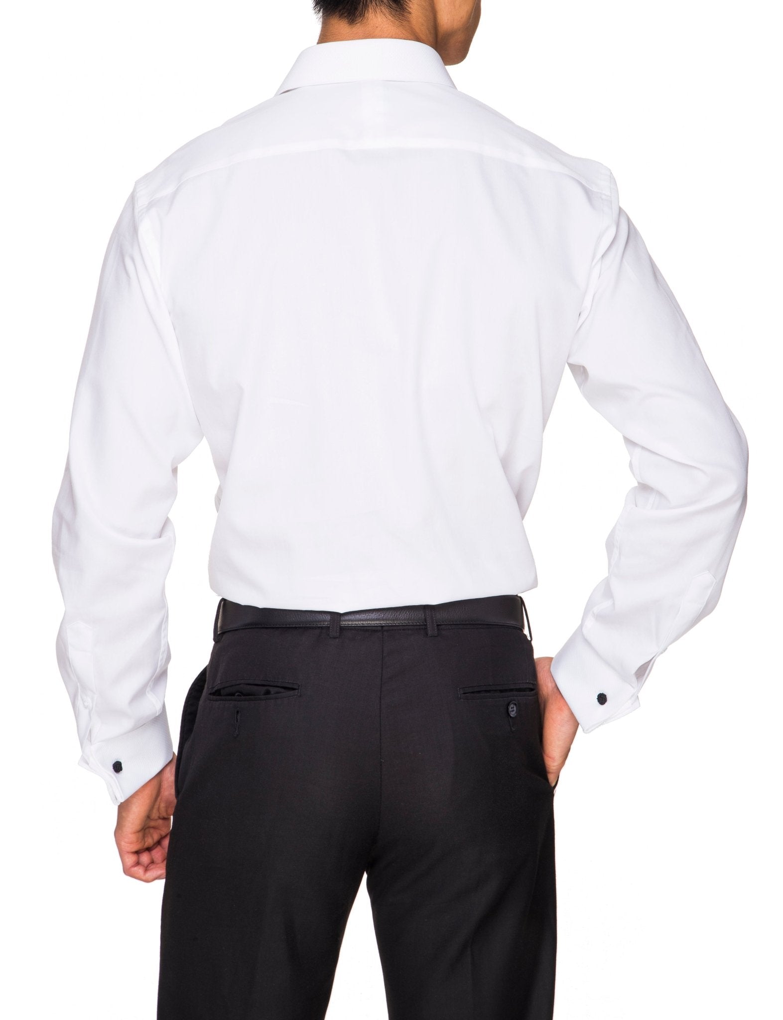 Marcella Stud Front Peak Collar Dinner Shirt for Women - Elegant White Blouse for Formal Events, Parties & Evening Wear | ABELARD Fashion