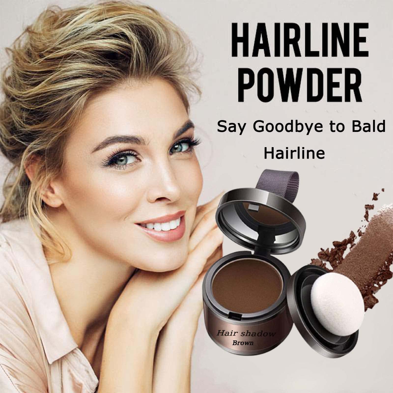 Instant Hairline Shadow Powder - Quick Cover Grey Hair Root Concealer for Eyebrows & Beard | Windproof & Sweatproof Hairline Powder for Men & Women (Brown) | Perfect for Touch-Ups, Daily Use & Special Occasions