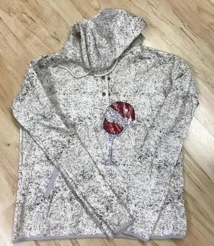 Festive Christmas Hoodie Wine Glass - Funny Holiday Gift for Wine Lovers - Perfect for Xmas Parties, Secret Santa & Cozy Winter Nights