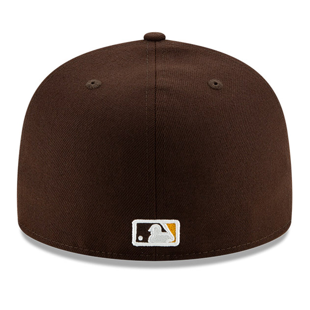 New Era 59Fifty Authentic MLB Baseball Cap - San Diego Padres Home Hat in Brown | Adjustable Fitted Hat for Men & Women | Perfect for Games, Streetwear & Sports Fan Fashion