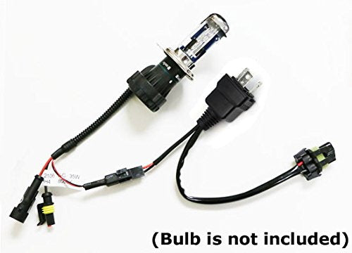 2-Pack H4 9003 Hi/Lo Bi-Xenon HID Bulbs Easy Plug-and-Play Relay Wiring Harness Kit - Perfect for Car Headlight Upgrades & Night Driving Safety