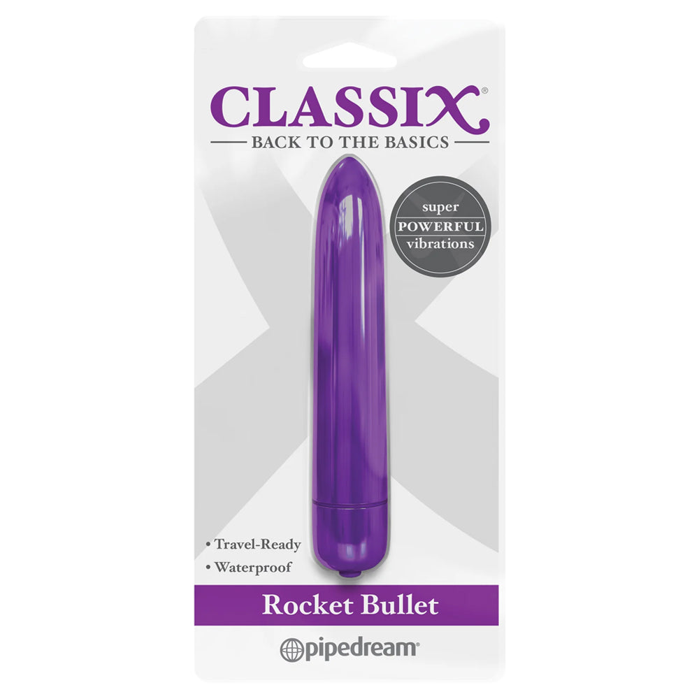 Classix Rocket Waterproof Bullet Vibrator - Powerful Rechargeable Mini Massager for Women, Perfect for Couples Play & Solo Pleasure - Use in Shower, Travel & Romantic Nights