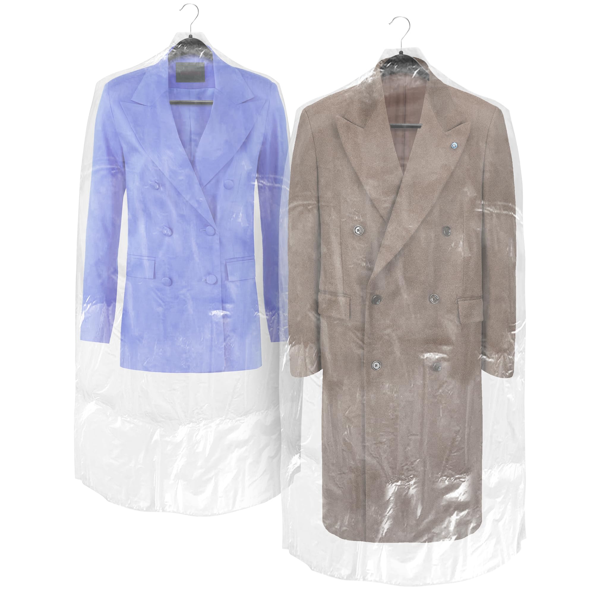 350 Clear Plastic Garment Bags for Hanging Clothes - 21