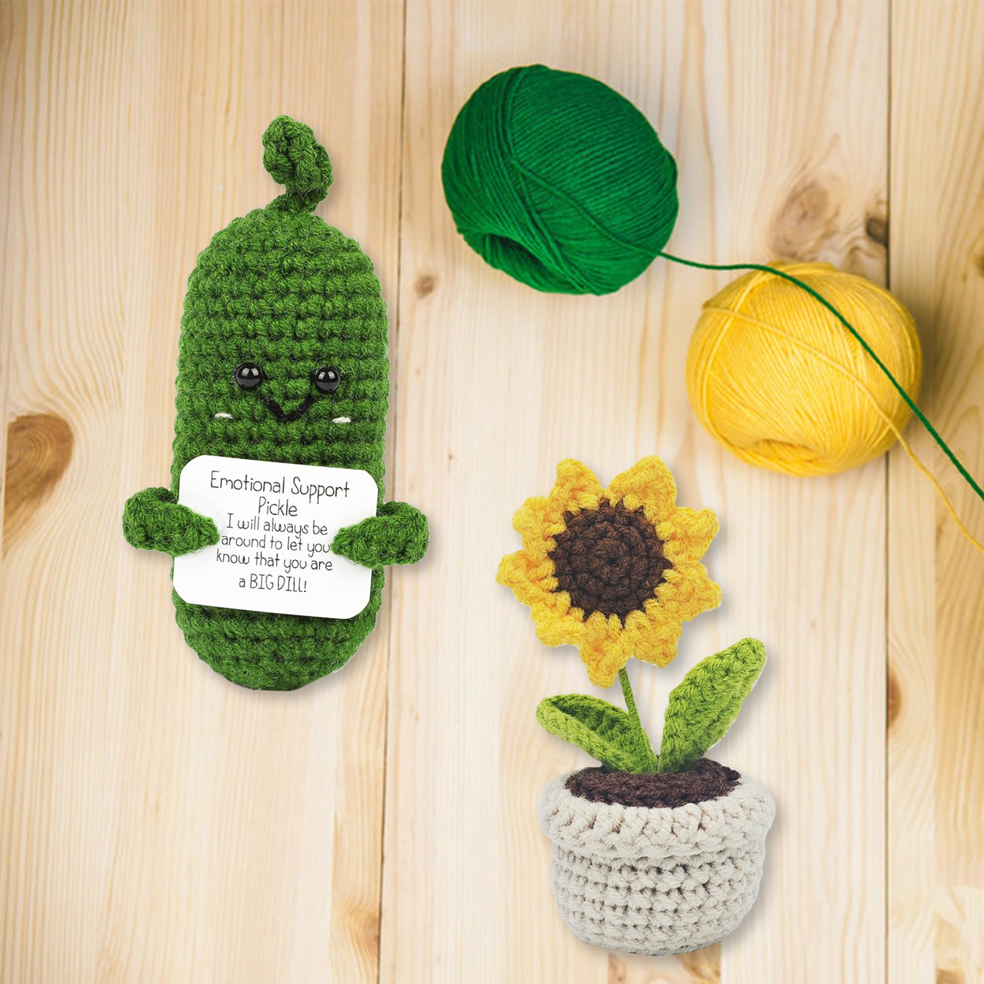 Funny Emotional Support Sunflower Mini Office Desk Decor - Inspirational Best Friend Sister Birthday & Anniversary Gift for Home, Work, or Study Spaces