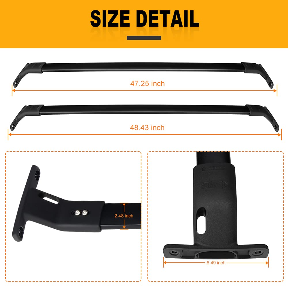 OCPTY Universal Roof Rack Cross Bars - Compatible with Ford Expedition & Lincoln Navigator 2018-2022 Models - Heavy Duty Cargo Carrier for Luggage, Kayak, Canoe, Bike, Snowboard, Ski - Perfect for Road Trips, Camping & Outdoor Adventures