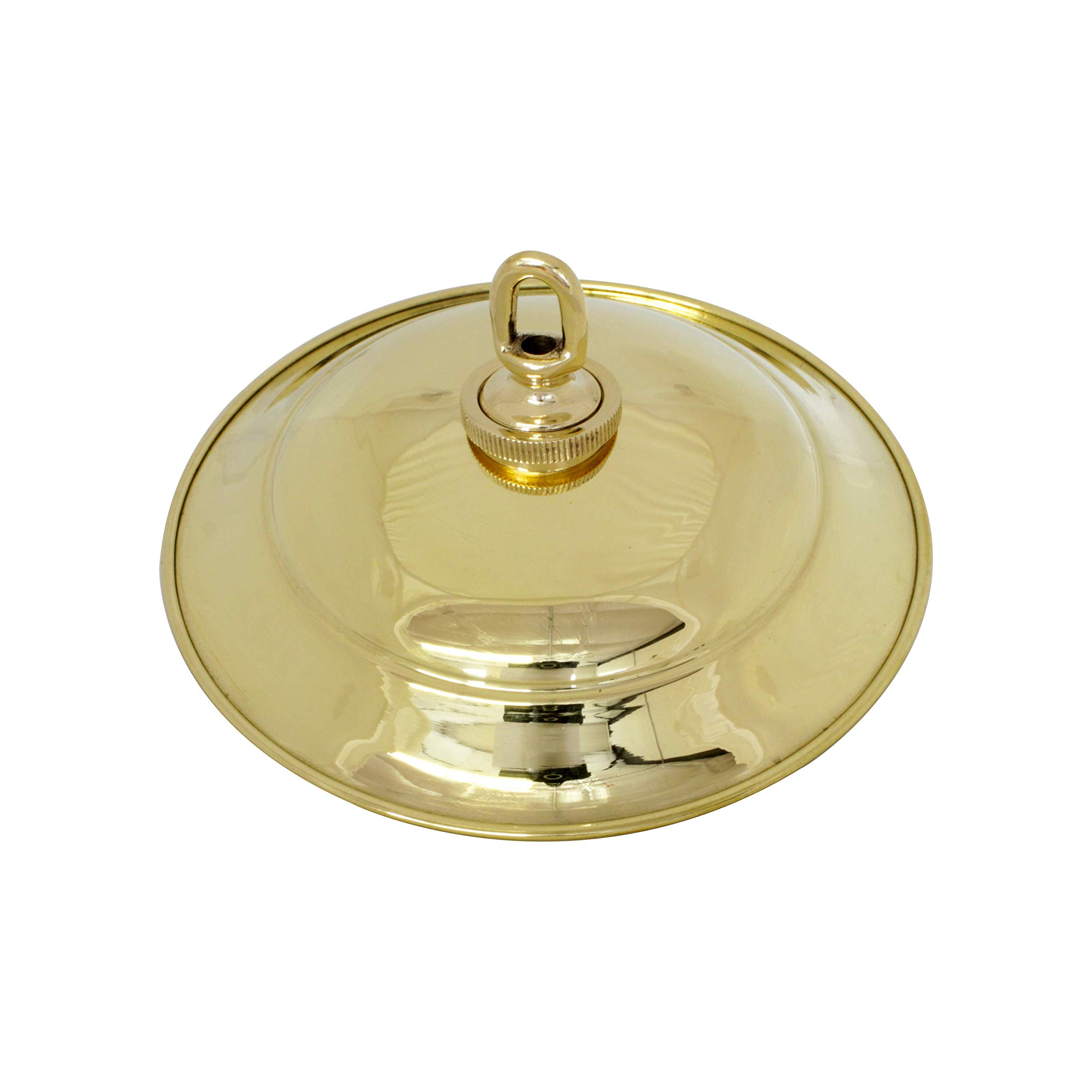 RCH Hardware CN-BR05-152 6 Inch Brass Round Ceiling Canopy - Polished Brass Finish for Chandeliers & Light Fixtures - Perfect for Living Room, Bedroom & Dining Room Lighting