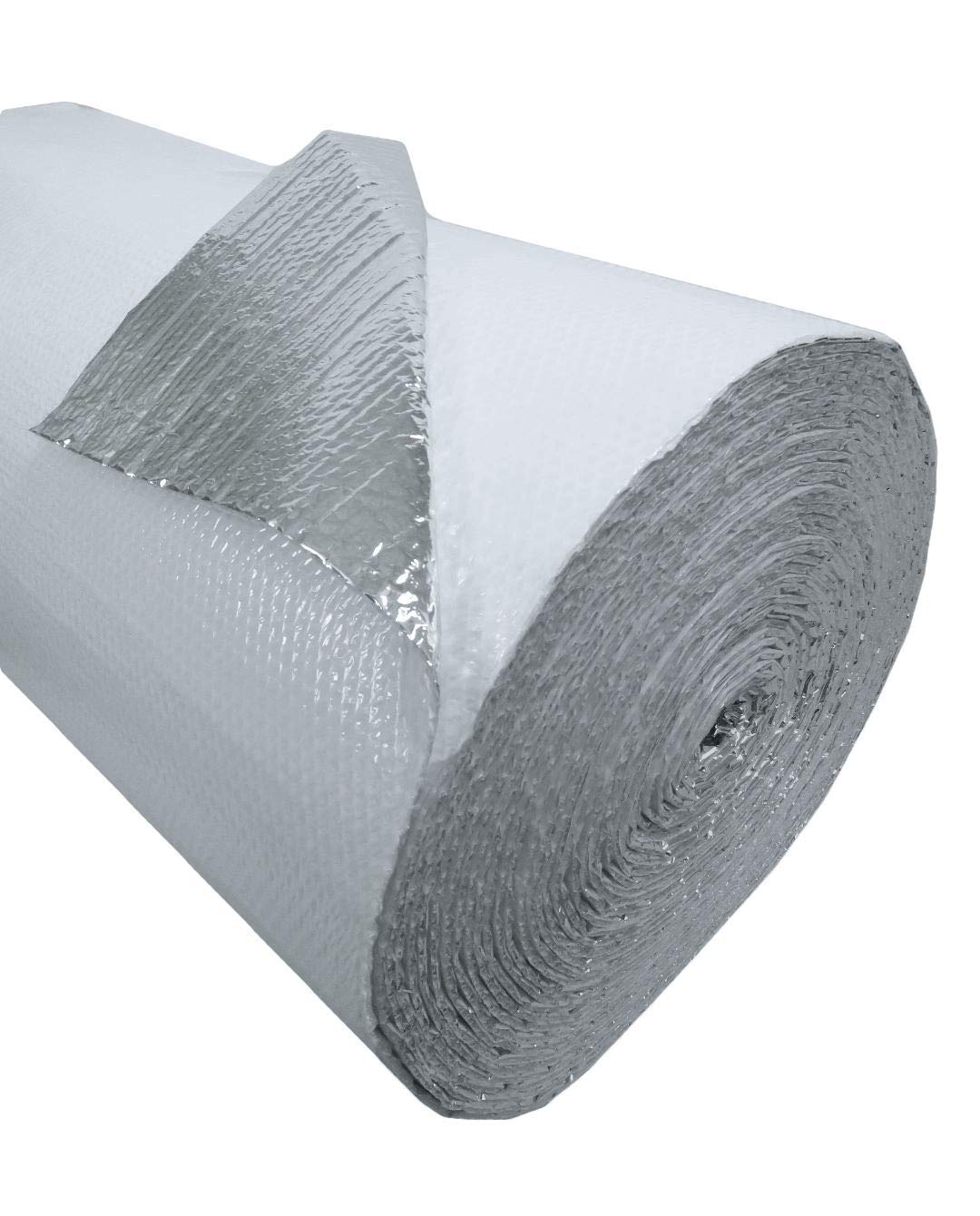 US Energy Products 48-Inch x 100-Foot Reflective White Double Bubble Insulation Roll - Perfect for Home, Garage, RV & Metal Building Temperature Control