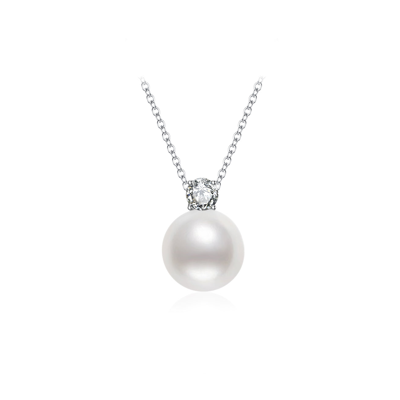 18K Solid Gold Diamond Hanadama Akoya Pearl Necklace for Women - Luxury Japanese Cultured Pearls Jewelry Gift for Anniversary, Wedding & Special Occasions