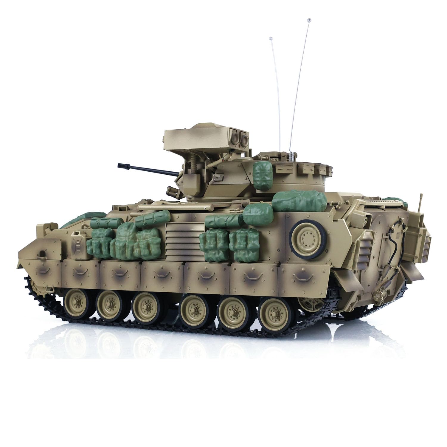 TOUCAN 1/16 Scale RC Tank M2A2 Bradley with Infrared Battle System & Barrel Recoil - Electric Remote Control Military Model Tank for Hobbyists & Collectors | Perfect for Battle Simulation, Outdoor Play & Display