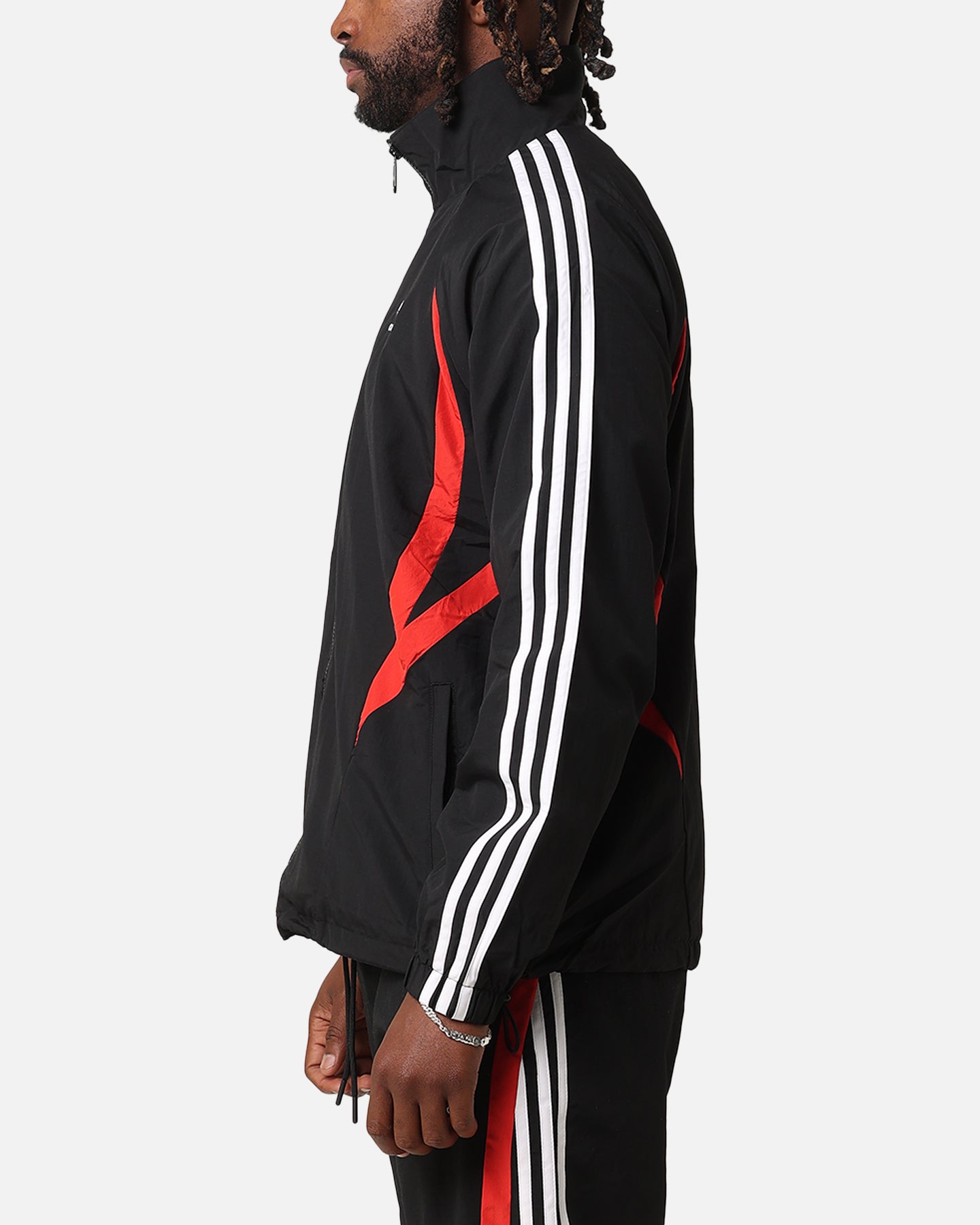 Adidas Archive Track Jacket for Men - Black & Better Scarlet Color - Lightweight Running Hoodie for Gym, Jogging & Casual Wear