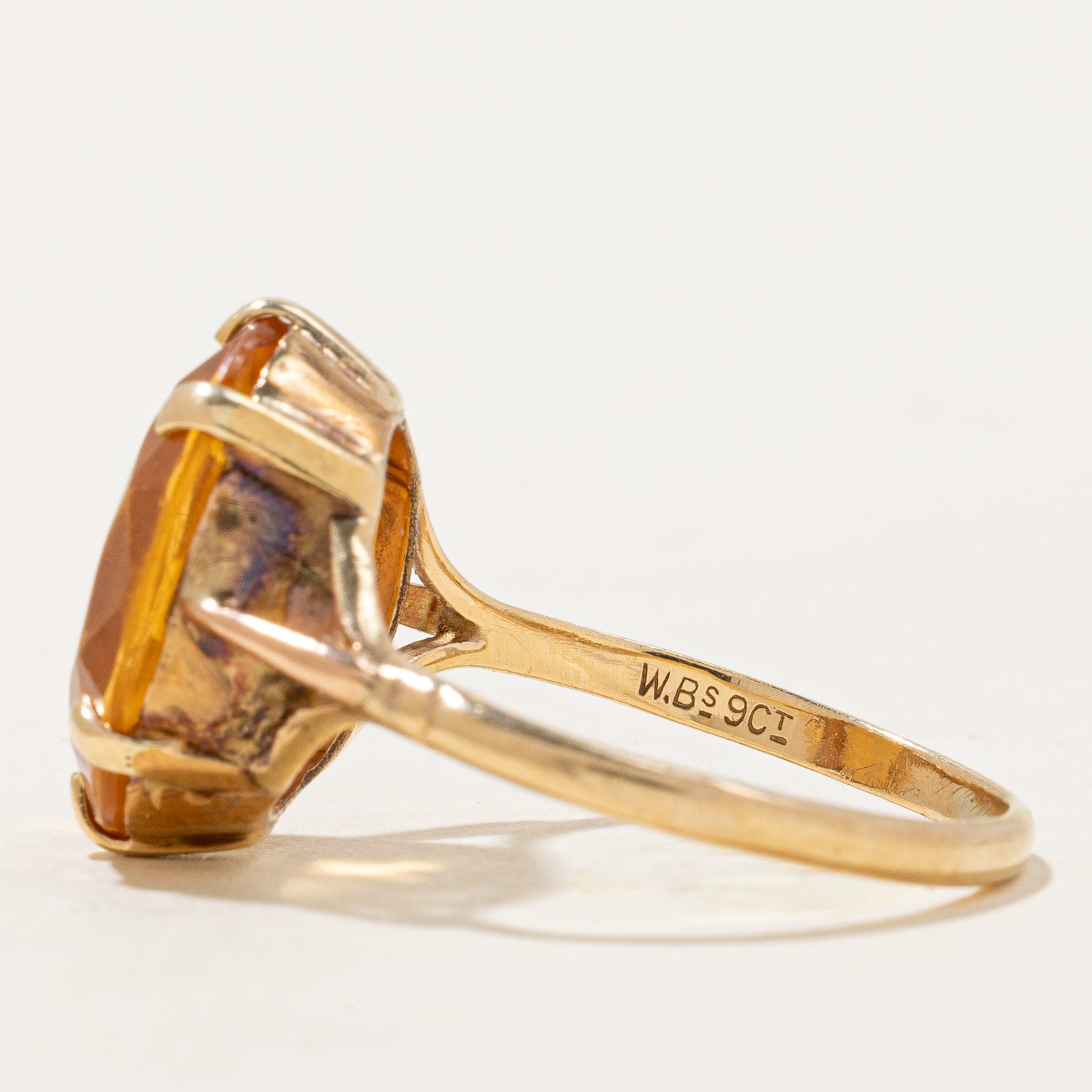 5.0ct Natural Citrine Cocktail Ring - Size 7.25 - Elegant Statement Jewelry for Evening Parties & Special Occasions