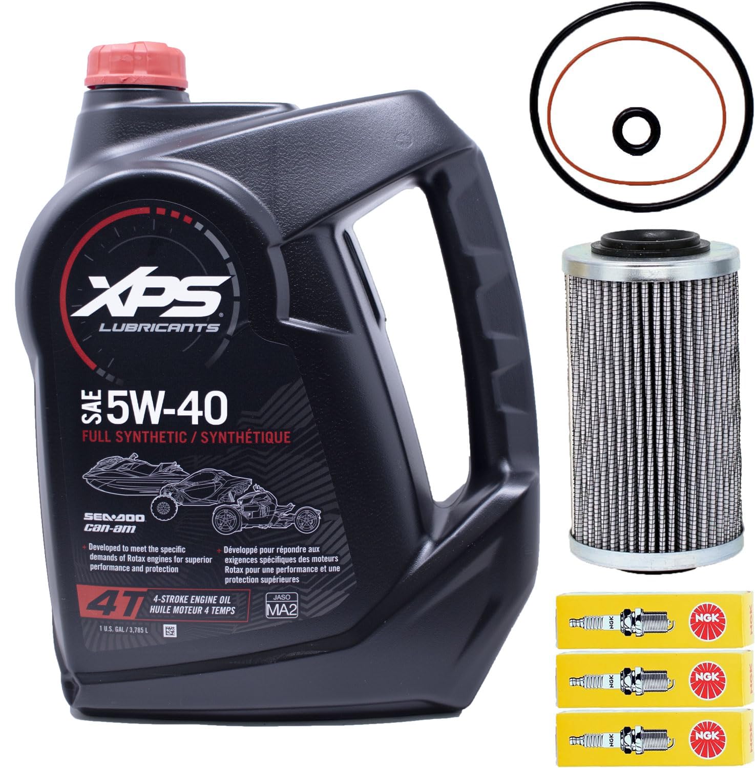 Sea Doo 300HP Oil Change Kit with Filter, O-Rings & Spark Plugs - Compatible with RXPX, RXTX, GTX 300 Models | Perfect for DIY Watercraft Maintenance & Performance Tuning