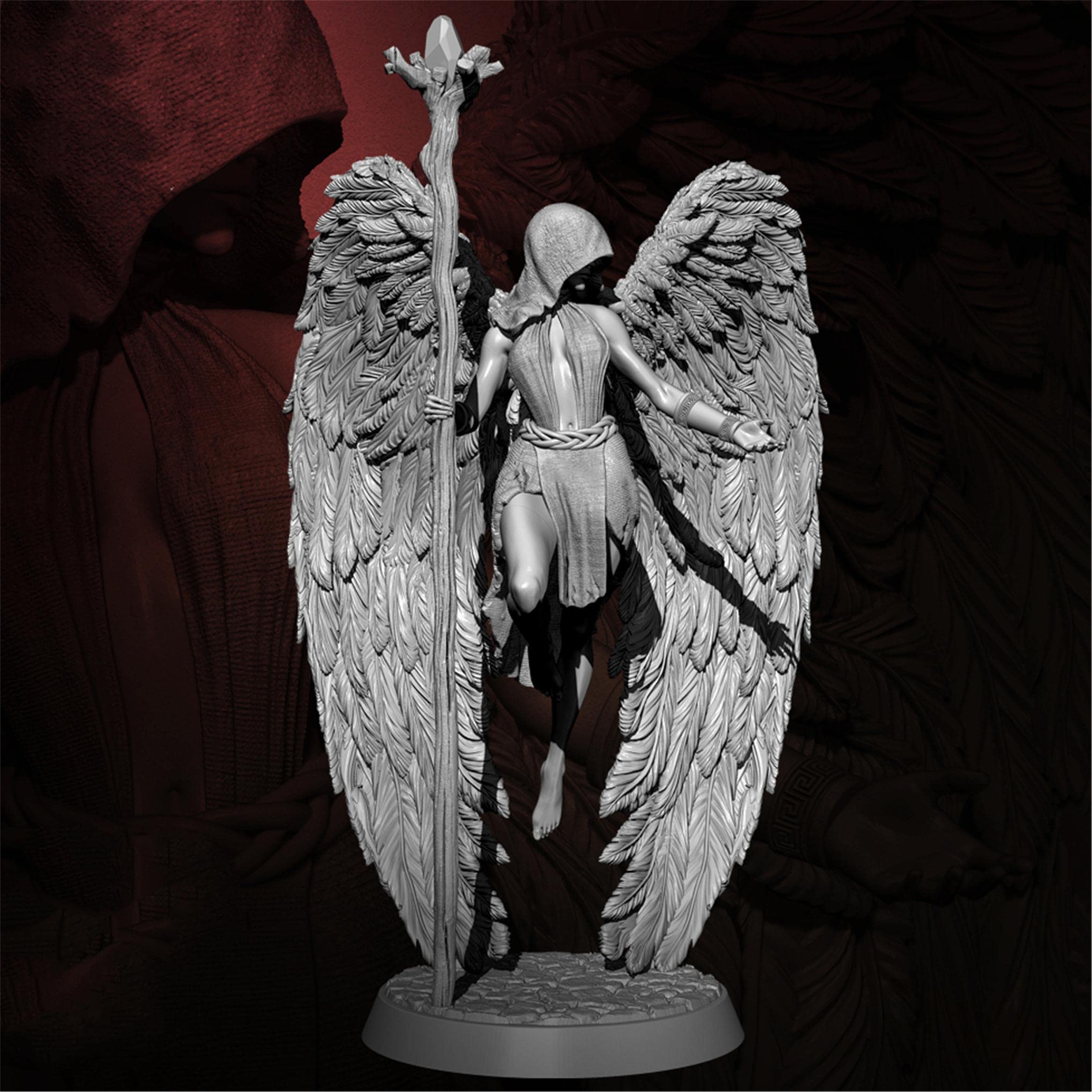 1/24 Scale Ancient Fantasy Female Mage Warrior Resin Model Kit - Unassembled & Unpainted Miniature Soldier Figure for Wargaming, D&D, Tabletop RPG, and Collectors (HD6-78) - Perfect for Painting, Customizing, and Display