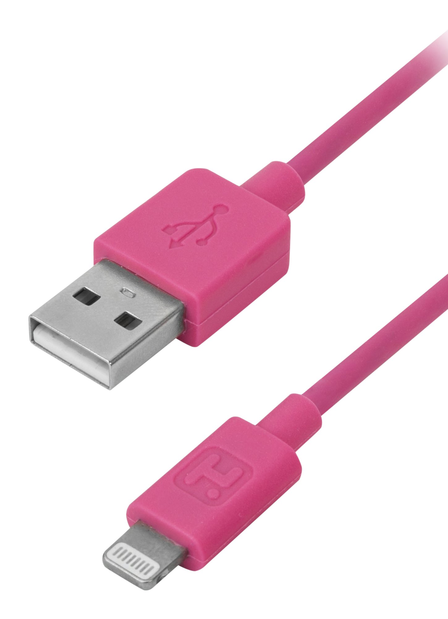 iHome Soft Touch Lightning Cable for iPhone - 8 Pin Charging Cord - 5 Feet Pink | Fast Charging & Durable for Home, Office & Travel Use