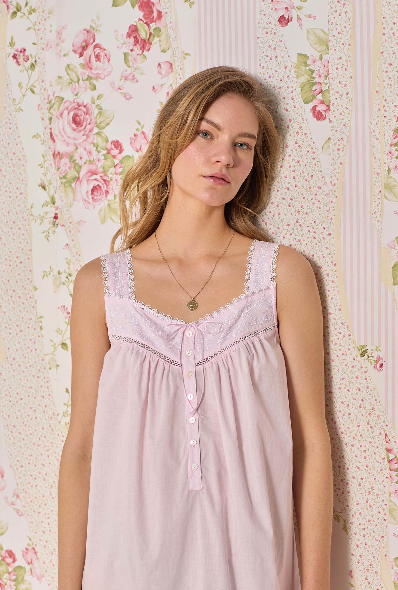Bare Rose Cotton Lawn Short Chemise - Soft & Breathable Sleepwear for Women | Perfect for Summer Nights & Lounge Wear