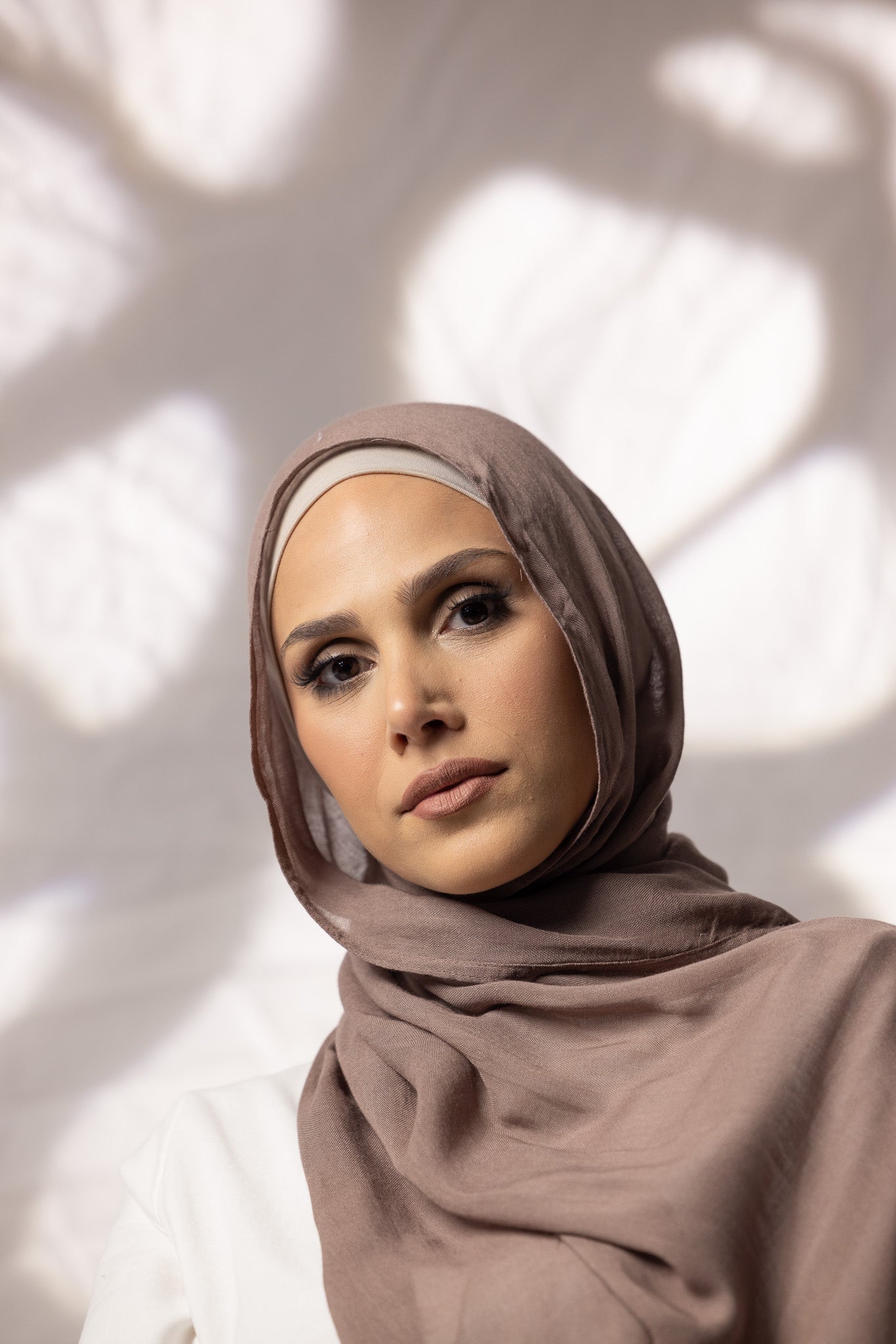 Soft & Breathable Cotton Modal Shawl - Shades of Dark Nude - Perfect for Travel, Evening Wear & Gift Giving