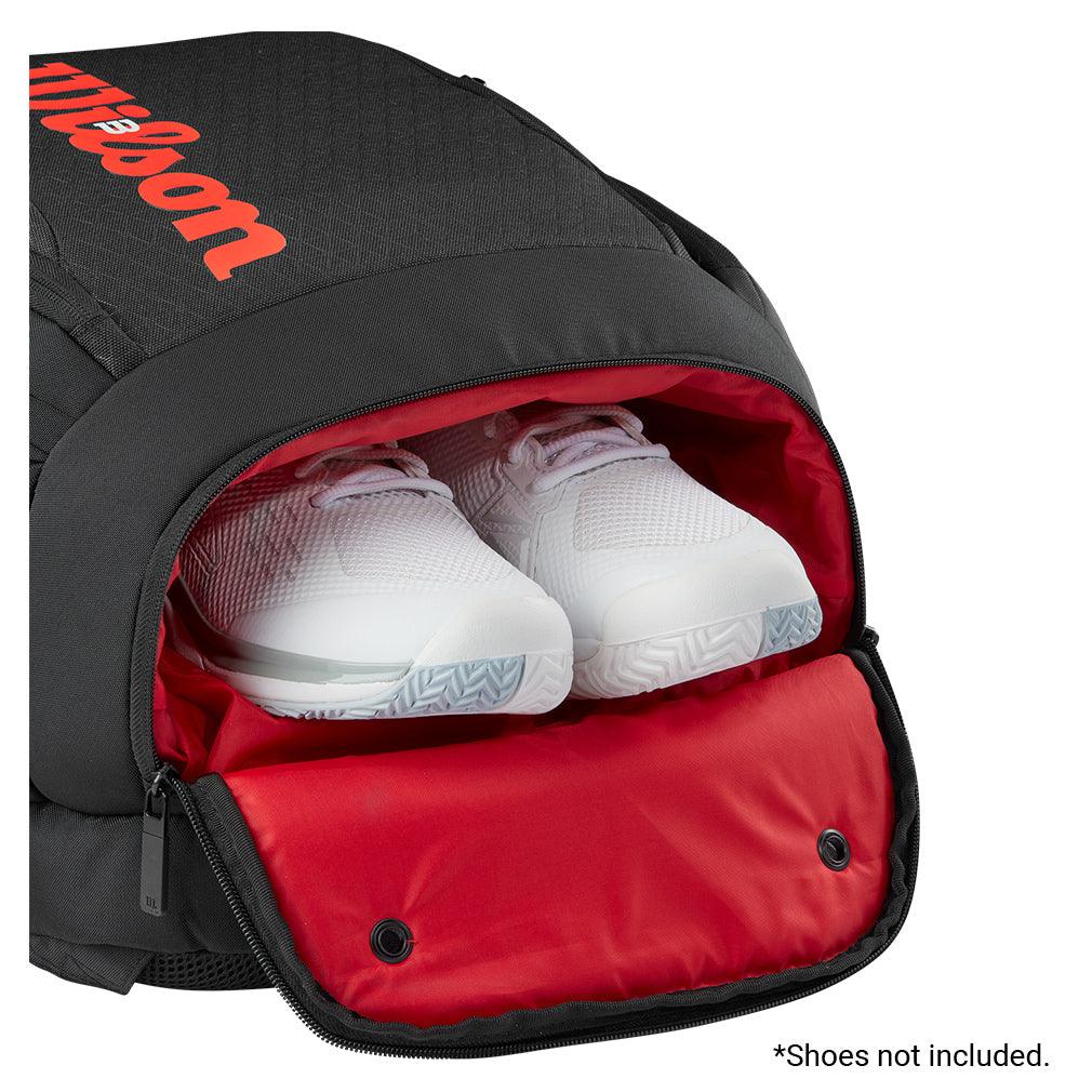 Clash V3 Tennis Backpack - Black & Infrared | Durable Sports Bag for Tennis Players | Perfect for Tournaments, Training & Gym Use