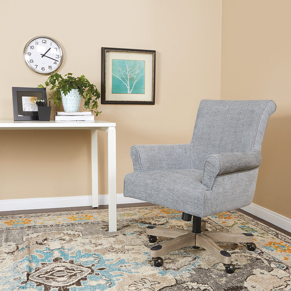 Ergonomic Office Chair - OSP Designs Megan High Back Executive Chair with Lumbar Support [MEGSA] - Perfect for Home Office, Gaming & Workspace Comfort