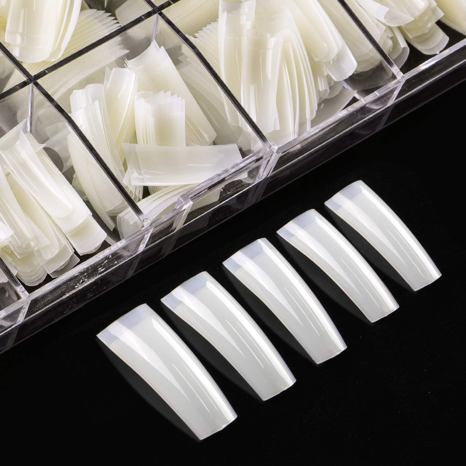 200-Piece Professional Fake Nails Extension Kit - Acrylic Nail Tips for Salon & DIY Manicure at Home | Natural, Medium, Long Length Options for Women & Teens