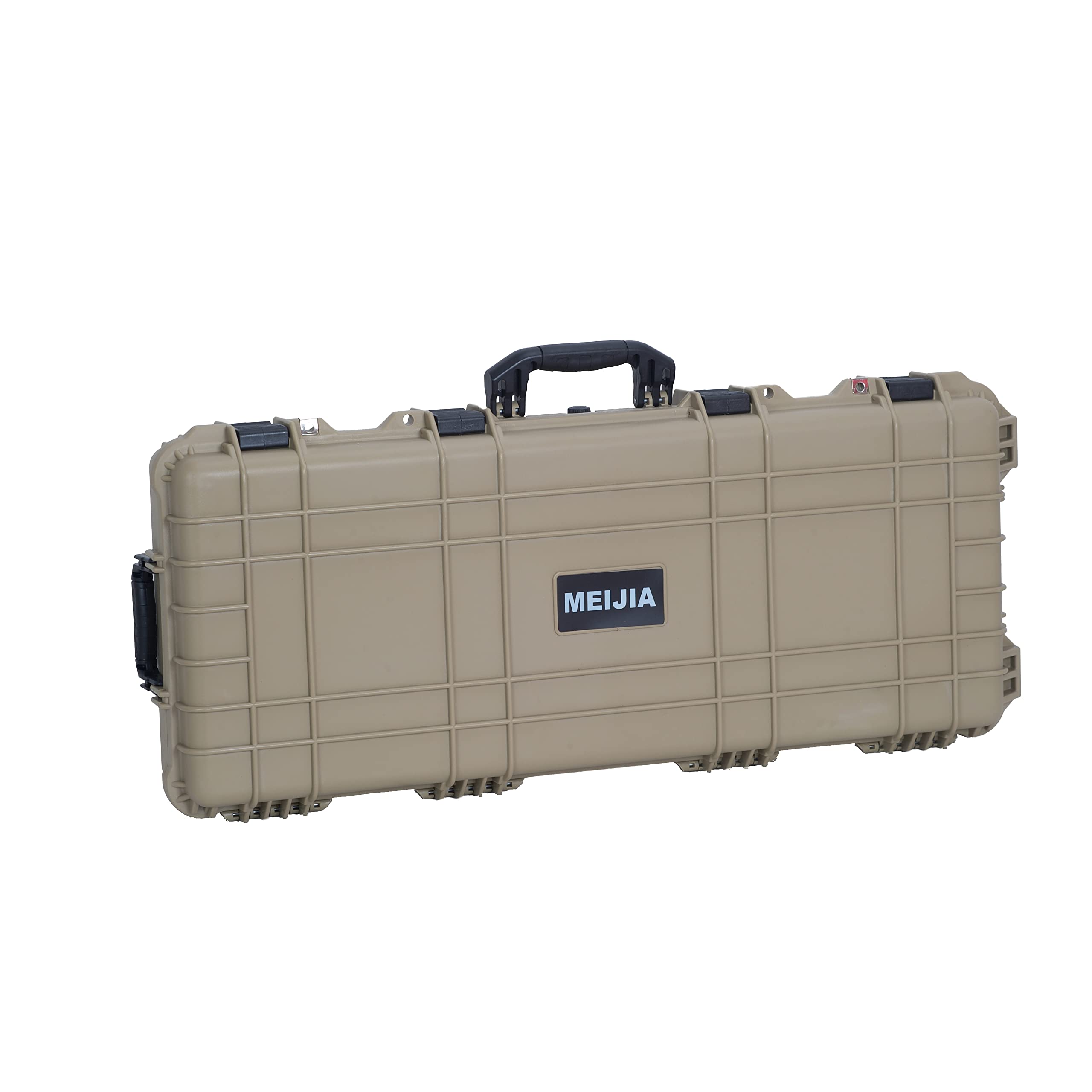 MEIJIA Waterproof Rolling Rifle Case with Wheels & Foam - for Guns, Shotguns, Airsoft - Outdoor Hunting & Range Use