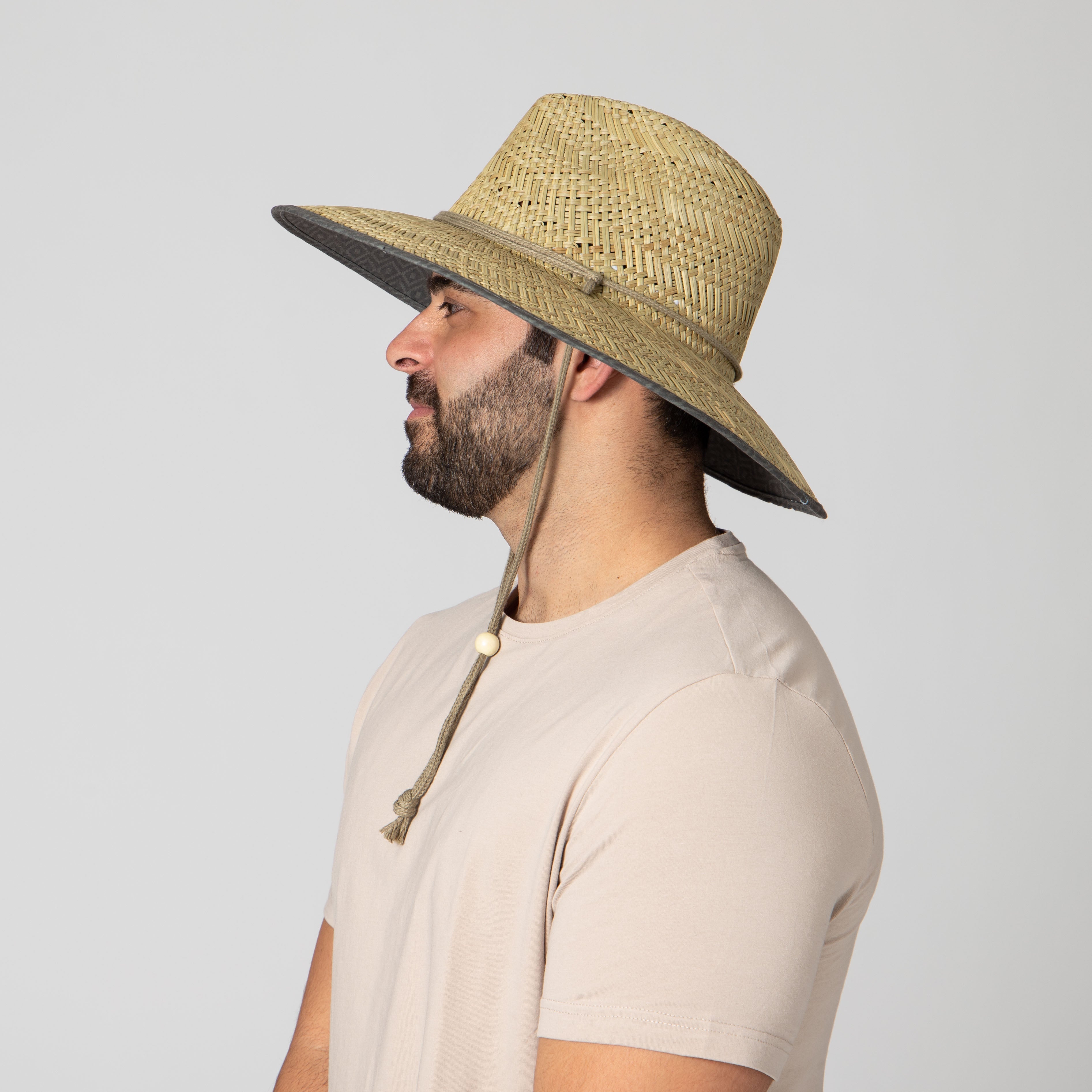 Men's Rush Straw Lifeguard Hat (RSM594) - UV Protection Sun Hat for Beach, Pool & Outdoor Activities