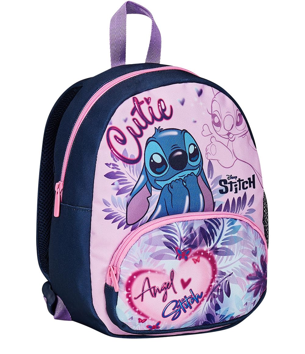 Disney Lilo & Stitch Kids Backpack - School Bag with Side Pockets for Water Bottles, Perfect for Girls' Daily Use