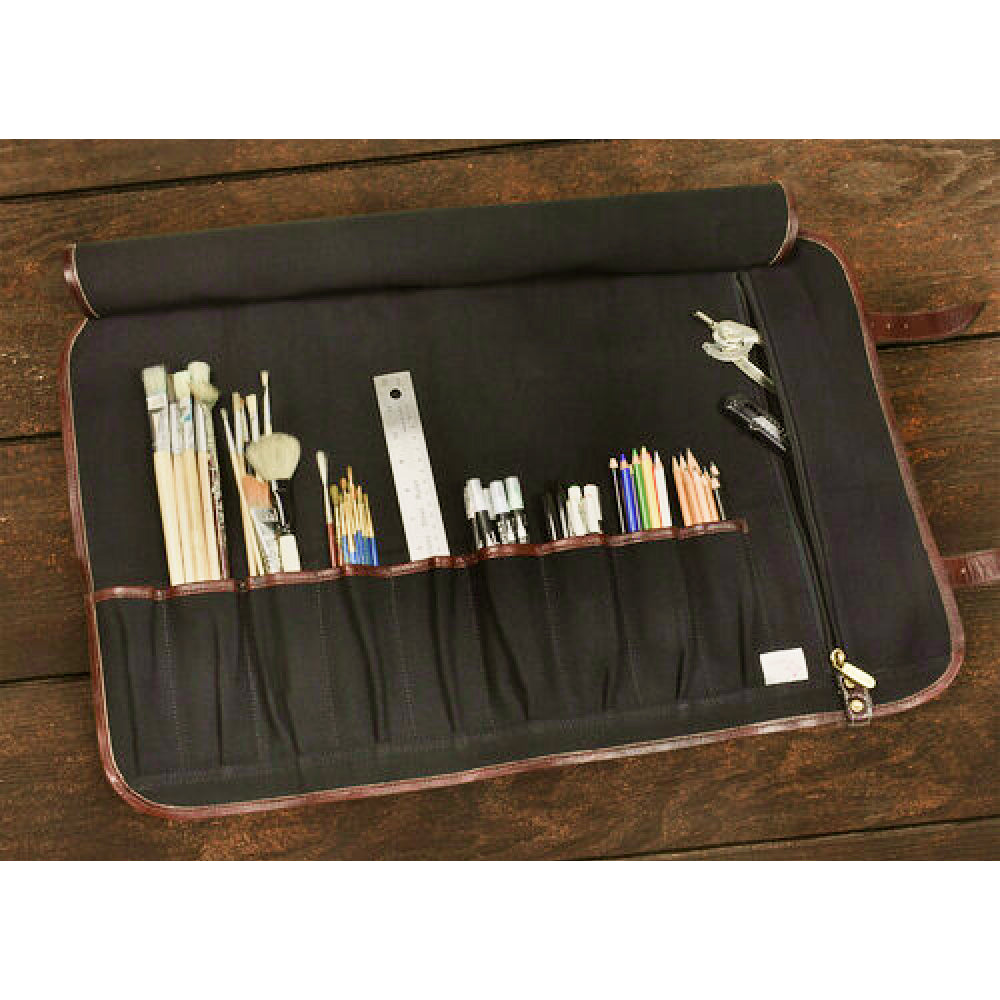 Boldric BOCKR108 15-Pocket Canvas Knife Roll Bag - Green - Perfect for Chefs, Butchers & Culinary Students - Organize & Protect Knives Safely