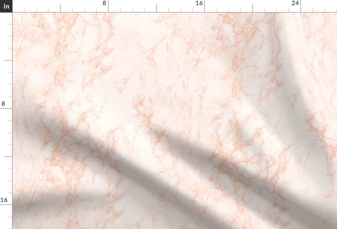 Marble Coral White Blush Pastel Stone Nature Wedding Printed Minky Fabric Fat Quarter - Soft Baby Blanket, Quilt Backing & Plush Toy Material - Perfect for DIY Sewing Projects, Nursery Decor & Wedding Crafts