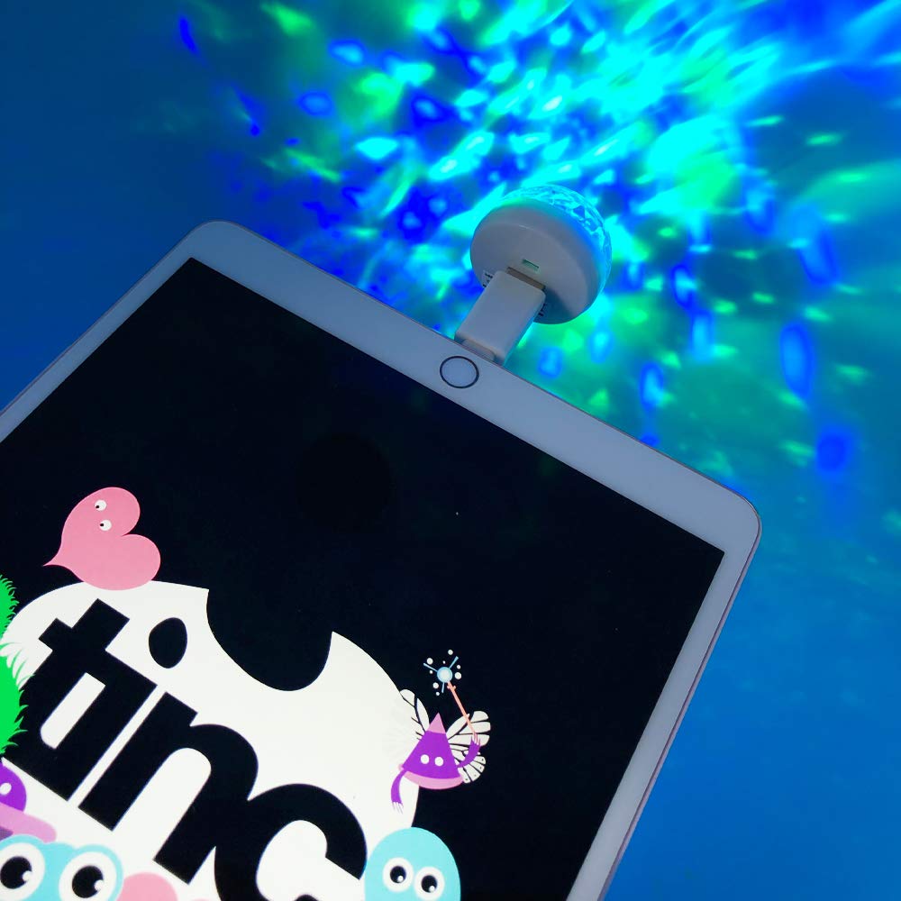 Portable Mini USB RGB Party Light with Music Sync - Compact Travel Night Light for Bedroom, Camping & DJ Events - Perfect for iPhone, Android & USB Devices - Ideal for Home Decor, Outdoor Adventures & Nighttime Entertainment