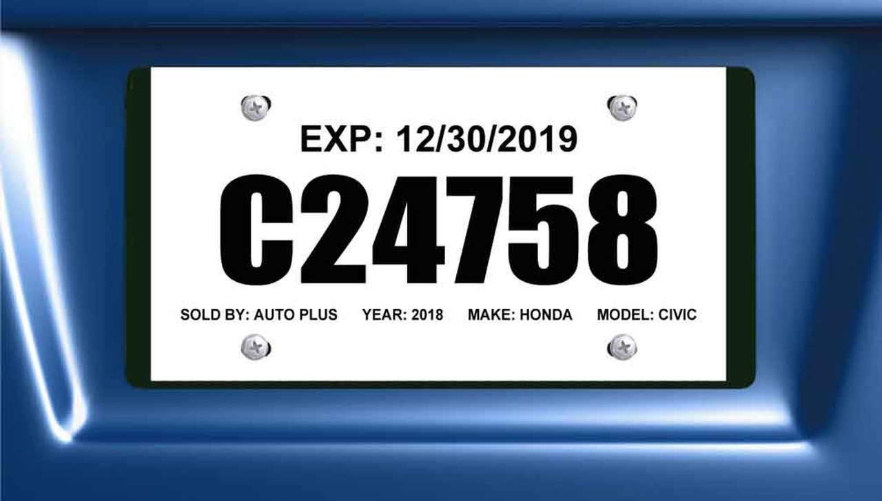 Durable Tear-Resistant Blank Temporary Tags for Car Dealers - Printable License Plate Inserts with Perforated Tear-Off Section | Perfect for Vehicle Sales, Test Drives & Dealership Inventory Management