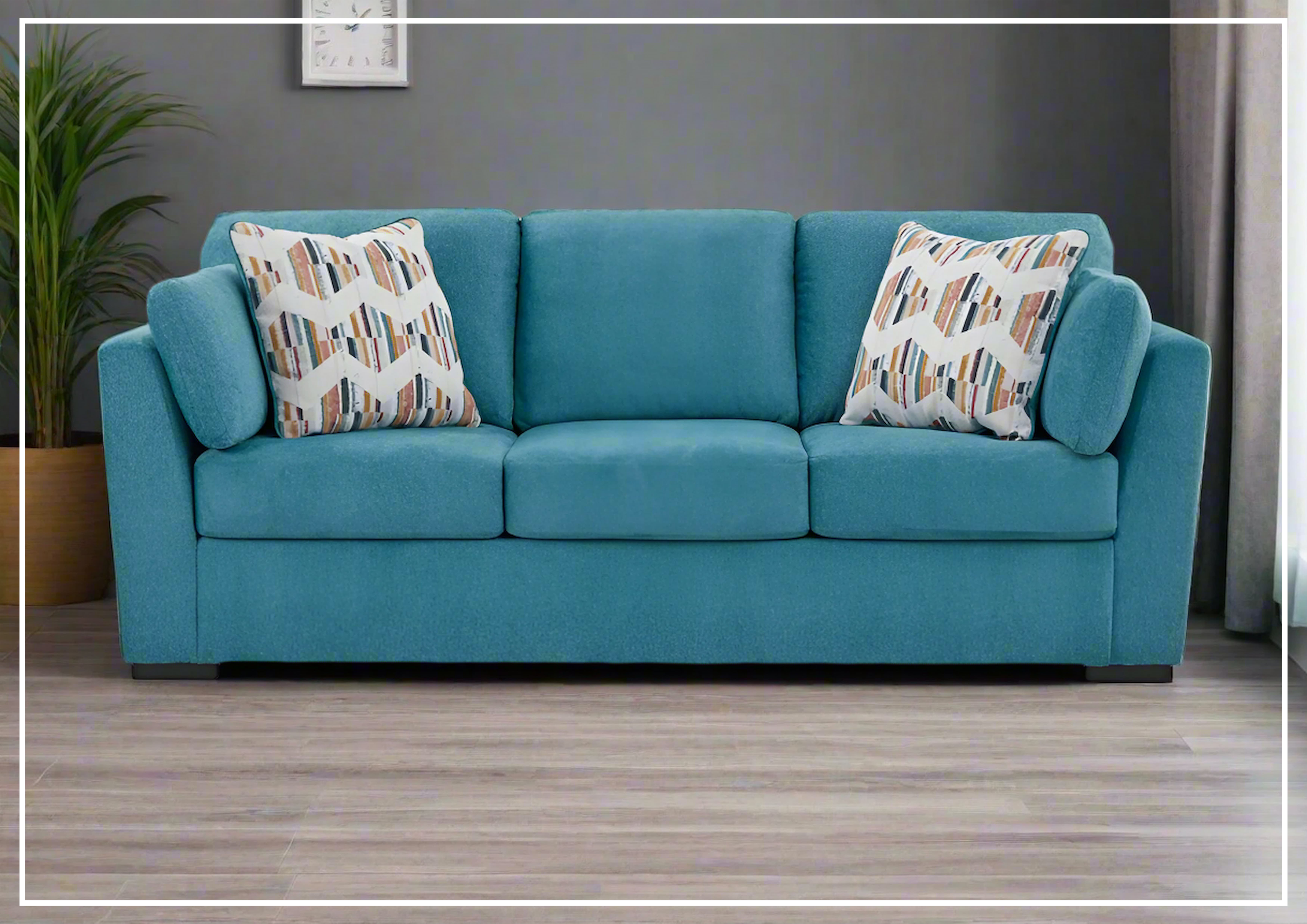 Gio Italia Valeria 3-Seater Fabric Queen Sleeper Sofa Bed - Convertible Comfortable Sectional Couch for Small Spaces, Living Room, Guest Room & Apartment