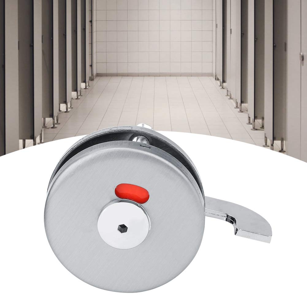Stainless Steel Bathroom Cubicle Partition Rotating Door Lock Indicator Bolt - Durable Silver Block Locks for Commercial Restrooms & Public Toilets | Perfect for Office Buildings, Shopping Malls, and High-Traffic Restroom Facilities