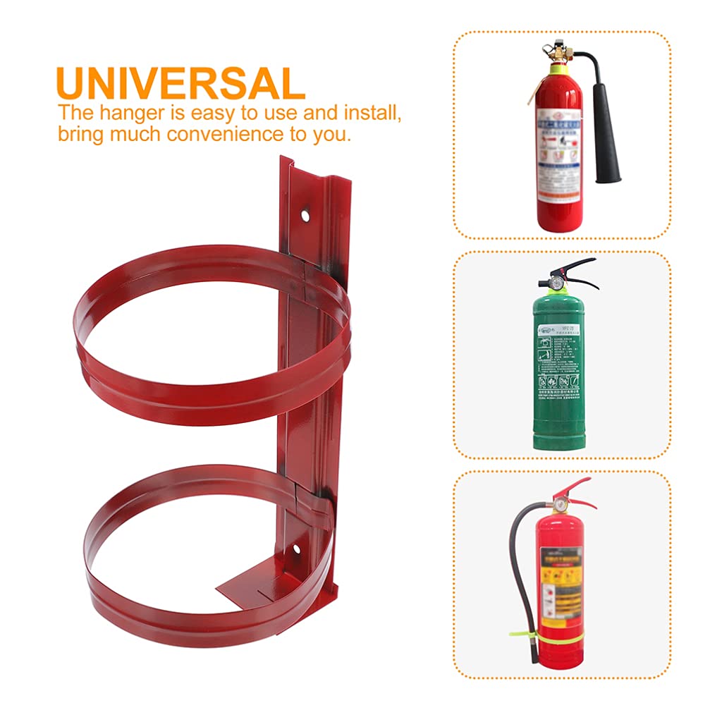 Cabilock 1-Piece Fire Extinguisher Bracket - Heavy Duty Wall Mount Rack with Hook for Shelves | Secure Fire Extinguisher Holder for Home, Garage, Kitchen & Office Safety