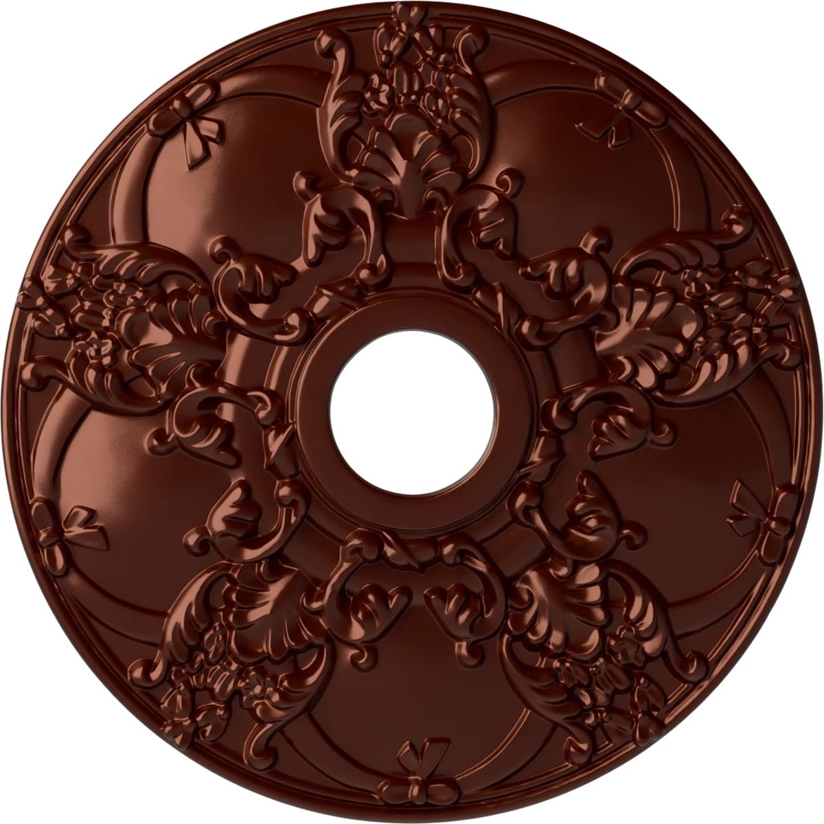 Ekena Millwork CM18NOACS 18 Inch Norwich Ceiling Medallion - Hand-Painted Antique Copper Finish, 18