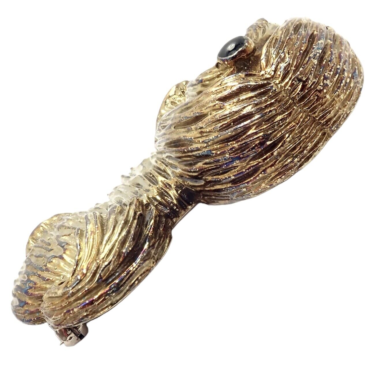 Vintage Tiffany & Co 14k Yellow Gold Enamel Shih Tzu Dog Brooch Pin - 1960s Collectible Jewelry for Women | Perfect for Vintage Fashion, Gift Giving & Special Occasions