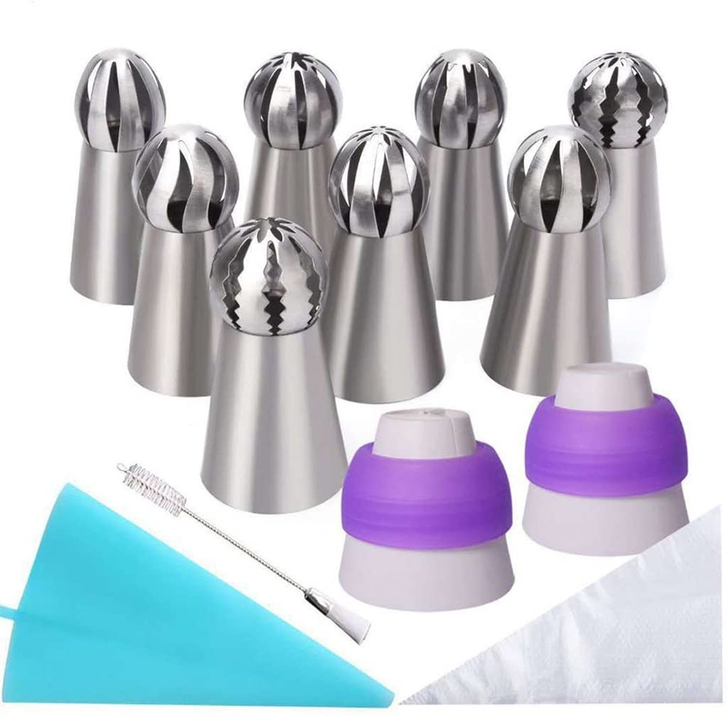 32Pcs Stainless Steel Cake Decorating Tips Set with Pastry Bags - Professional Baking & Icing Supplies Kit for Cupcakes, Cookies, Wedding Cakes & Dessert Decorating