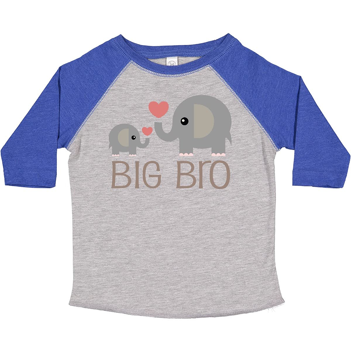 Inktastic Big Bro Boys Elephant Brother Announcement Toddler T-Shirt - Cute Baby Shower Gift & Sibling Reveal Outfit for Toddlers