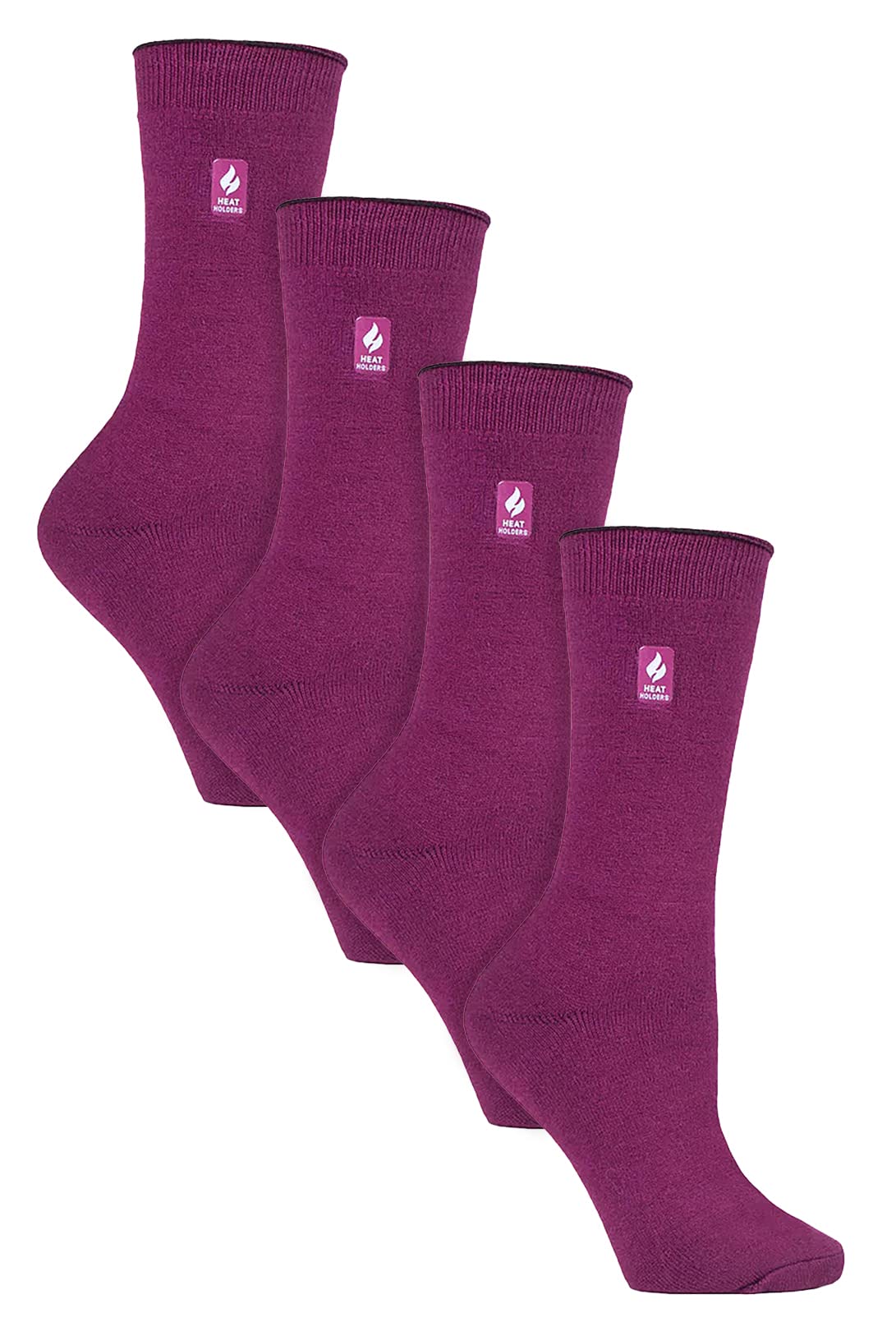 Heat Holders Ultra Lite Women's Thermal Socks 4-Pack - Ultra Thin Warm Winter Dress Socks for Work, Office & Cold Weather Comfort