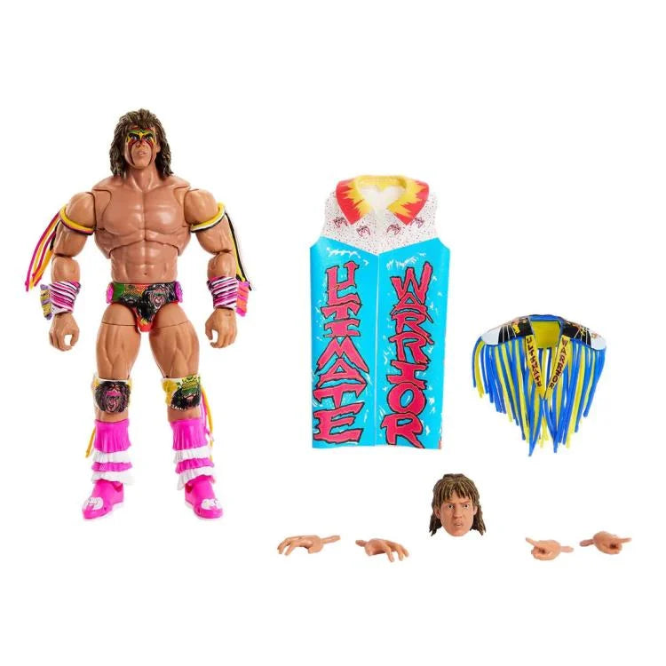 WWE Ultimate Edition 15 Ultimate Warrior Action Figure - Wrestlemania 7 Version - Collectible Wrestling Toy for Fans & Display - Perfect for WWE Memorabilia Collections & Themed Decor