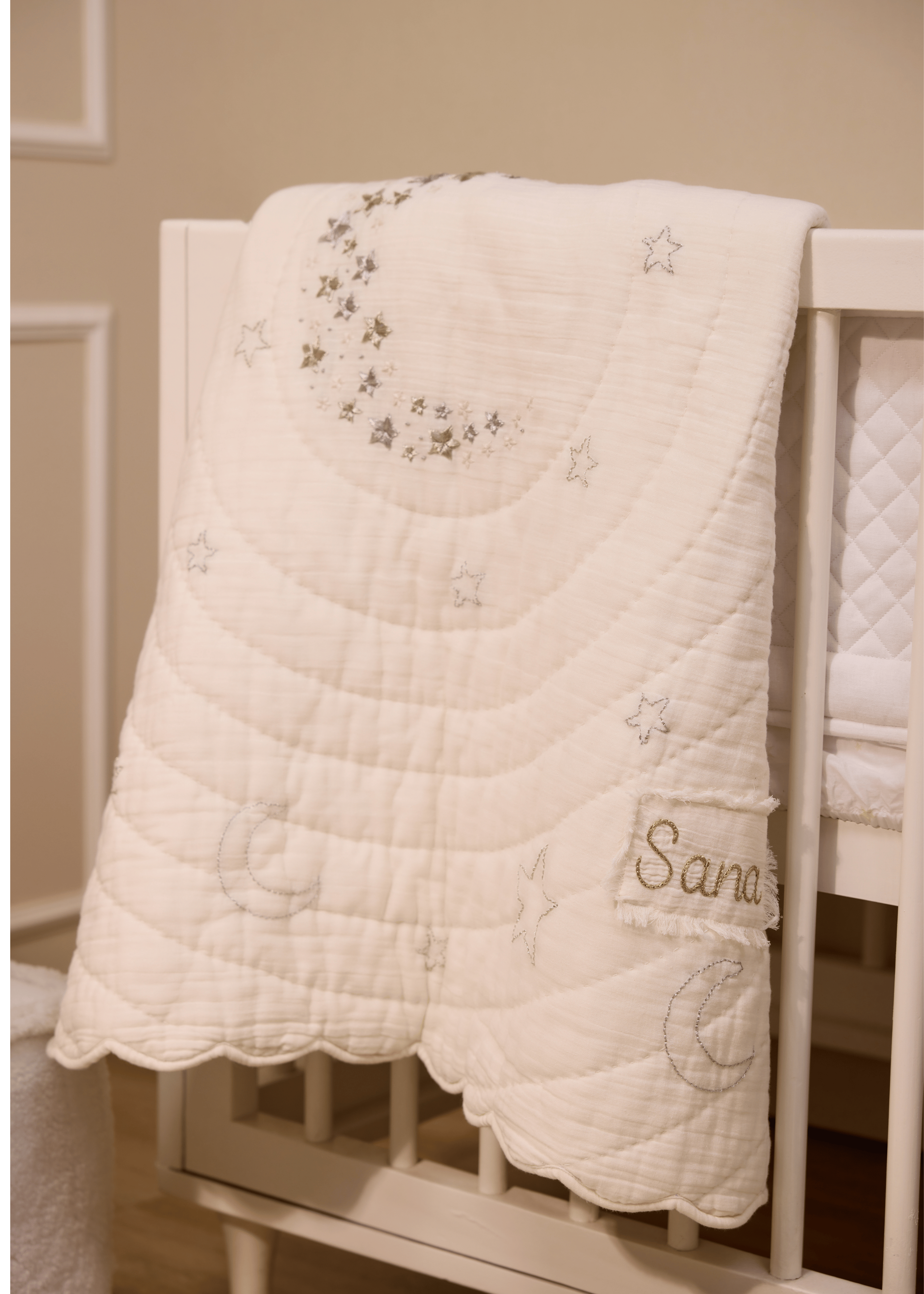 Luna Baby Blanket and Pillow Set - Soft Crib Bedding Gift Box for Newborns & Infants - Perfect for Nursery, Baby Shower, and Christening Gifts