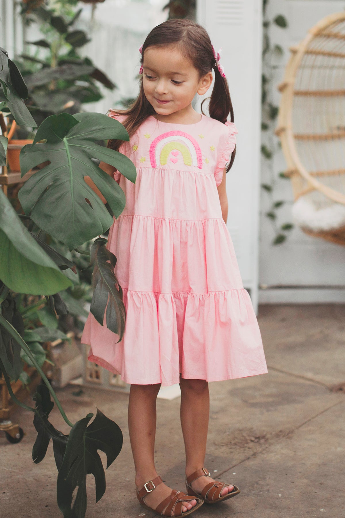 Everbloom Nola Girls Dress - Peach Color, Size 8 - Cute Floral Summer Dress for Toddler Girls | Perfect for Birthday Parties, Family Photos & Special Occasions