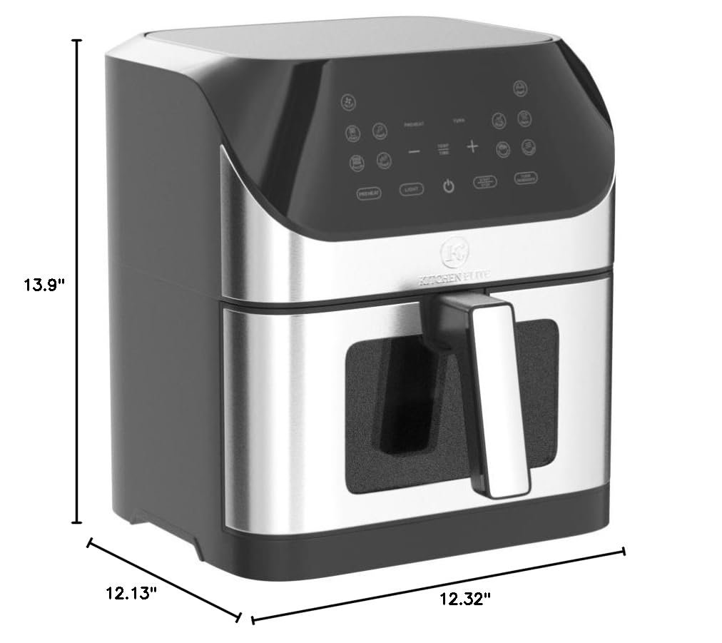 **Kitchen Elite® 8QT Air Fryer with 360° Turbo Airflow Technology – 8 Preset Functions, Nonstick Square Basket with Window, Probe Thermometer & Auto Shut Off – Perfect for Family Meals, Healthy Cooking & Quick Snacks**    *(Optimized for Google SEO, includes key features, and highlights usage scenarios like family meals, healthy cooking, and quick snacks.)*